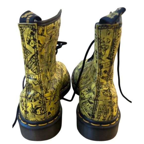 Dr. Martens Vintage Yellow London Scenes Icon‎ Boots Size 5UK RARE - Picture 5 of 9